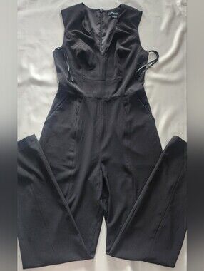 Marciano Black Sleeveless V-Neck Jumpsuit Size 4